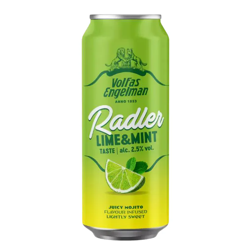 BERE RADLER LIME/MENTA 2.5% 0.5L VOLFAS ENGELMAN