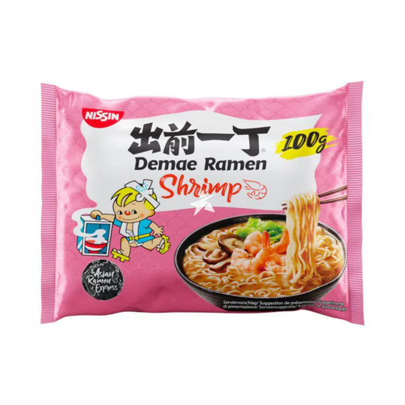 RAMEN CU AROMĂ DE CREVEȚI 100 GR NISSIN