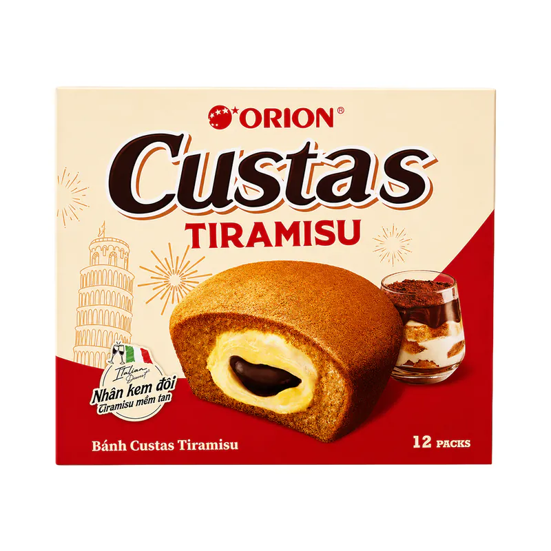 PRAJITURICA TIRAMISU CUSTAS 12*23.45GR ORION