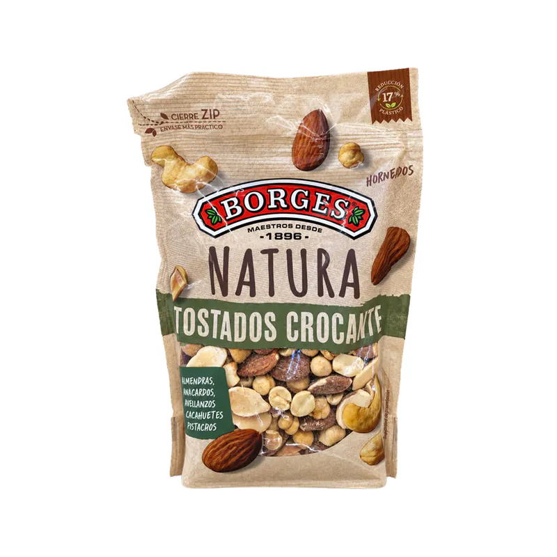 MIX DE NUCI PRĂJITE ȘI CROCANTE 170 g BORGES