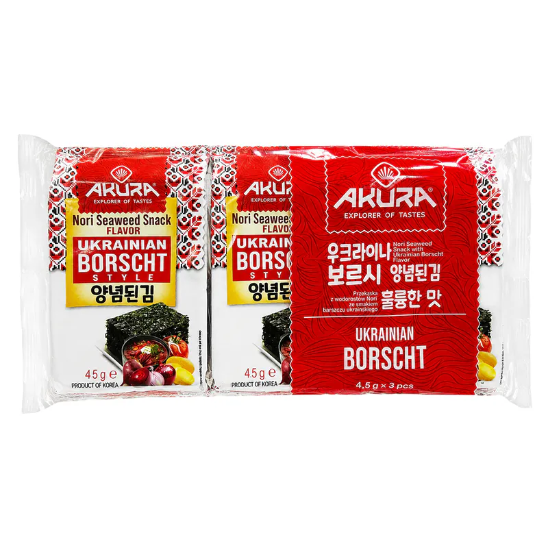 CHIPSURI DIN ALGE NORI CU BORS 3*4.5g AKURA