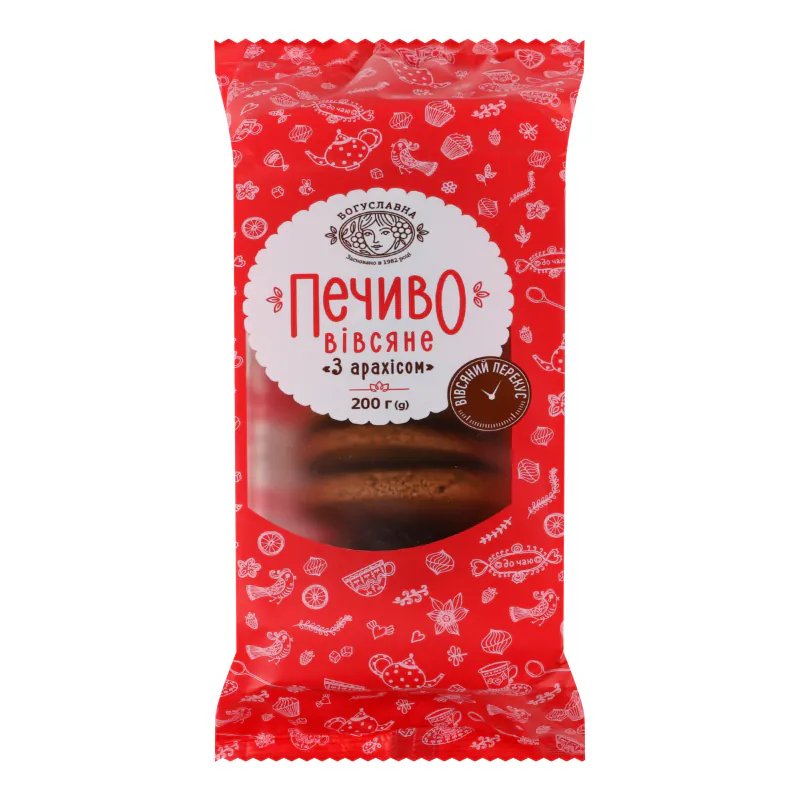 Biscuiți din ovăz cu arahide „Bohuslavna”
