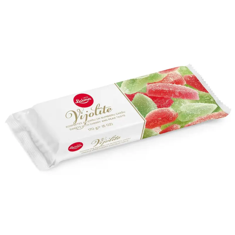 Bomboane jeleu Vijolīte cu vișină/pere Laima 170gr