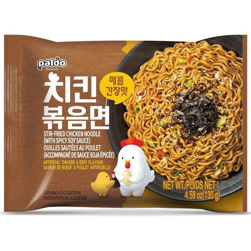 Ramen cu gust de pui prăjit în sos de soia 130GR PALDO
