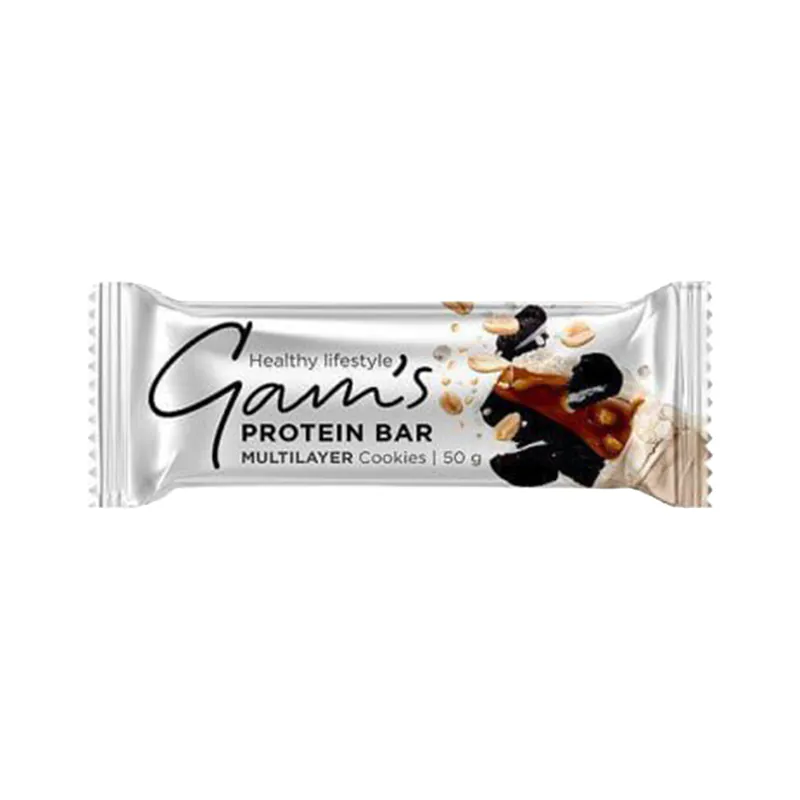 BATON PROTEIC MULTISTRAT CU AROMA DE BISCUITI GAM'S 50G