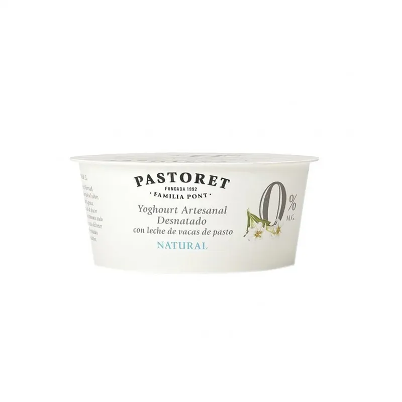 IAURT NATURAL 0% GRĂSIME, FĂRĂ ZAHĂR ADĂUGAT, 125 G, PASTORET
