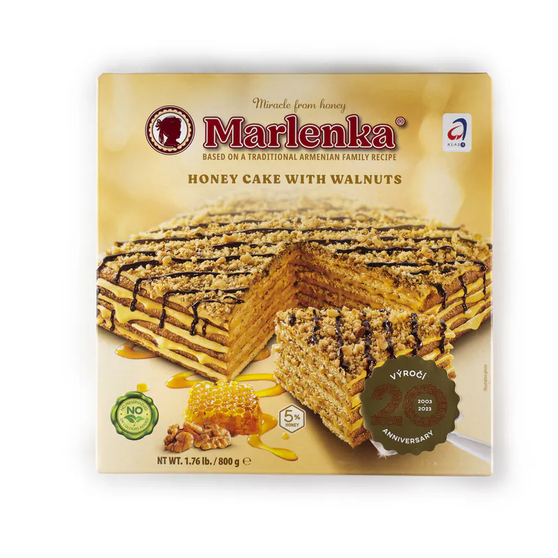 Classic Marlenka Cake with Honey and Walnuts